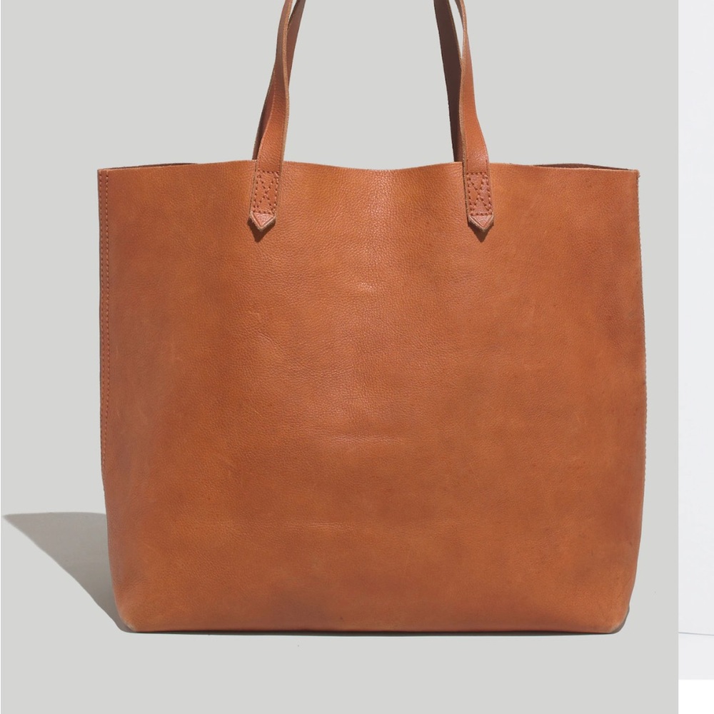 Madewell Tan Leather Transport Tote Bag